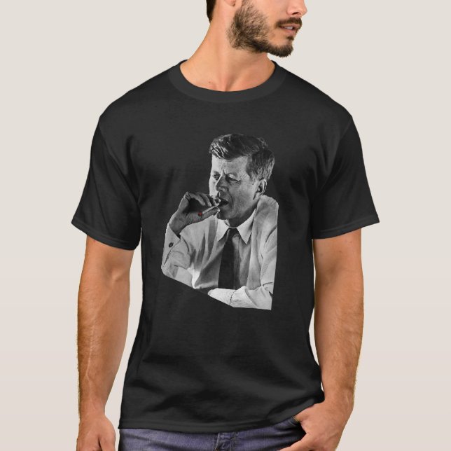 Camiseta JFK John F Kennedy Cigar Smoker T Shirt (Frente)