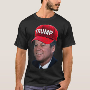 Camiseta Jfk Usando Chapéu De Trump Engraçado John F Kenned