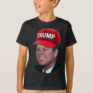 Camiseta Jfk Vestindo Trump Hat Engraçado John F Kennedy Me