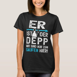 Camiseta JGA Ele é o Traje Depp Homens Festa de Despedida