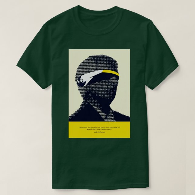 Camiseta Jiddu Krishnamurti (Frente do Design)