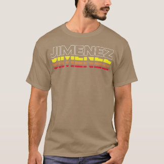 Camiseta Jimenez Primeiro Nome Engraçado Vintage Pôr do Sol