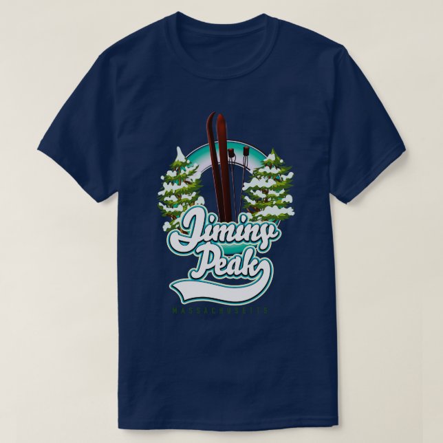 Camiseta Jiminy Peak Massachusetts Ski (Frente do Design)