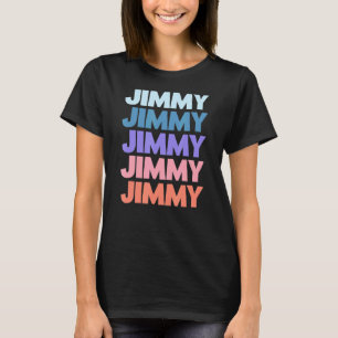 Camiseta Jimmy de Texto Repetido Moderno