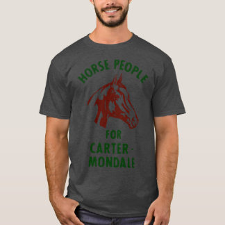 Camiseta Jimmy ter Retro Campanha Política Botão Horse Pe