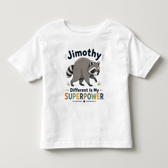 Camiseta Jimothy diferente é meu superpoder (Frente)