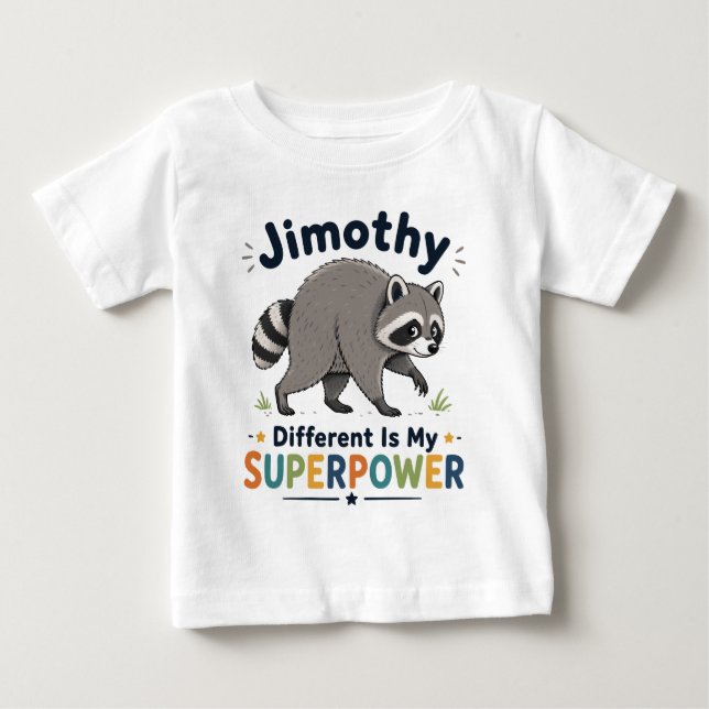 Camiseta Jimothy diferente é meu superpoder (Frente)