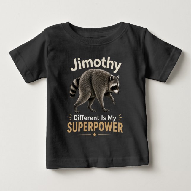 Camiseta Jimothy diferente é meu superpoder (Frente)