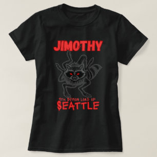 Camiseta Jimothy Guaxinim Demônio de Seattle