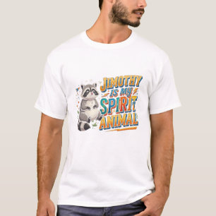 Camiseta Jimothy Guaxinim É o Meu Animal Espiritual