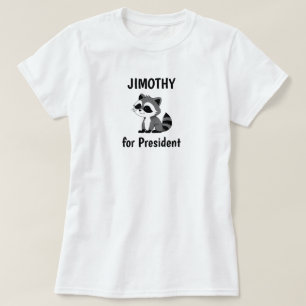 Camiseta Jimothy Guaxinim Fofo Engraçado Político Amante de