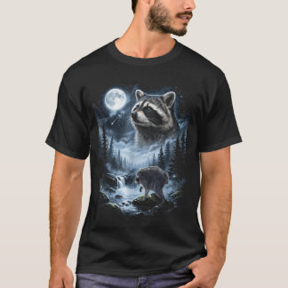 Camiseta Jimothy Raccoon Howling At The Moon