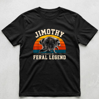Camiseta Jimothy Raccoon Seattle Feral Legend Meme