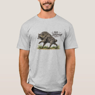 Camiseta Jimothy the Raccoon in Grass