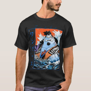 Camiseta Jinbe Cavaleiro do Mar Karatê Fishman Arte Anime