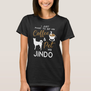 Camiseta Jindo Dog Coffee Proprietário de Natal