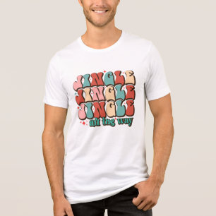 Camiseta Jingle até os feriados de Natal Retro Groovy