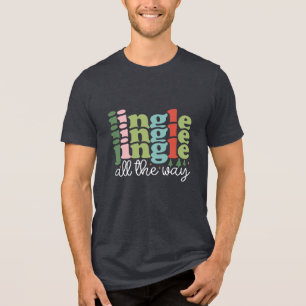 Camiseta Jingle até os feriados de Natal Retro Groovy