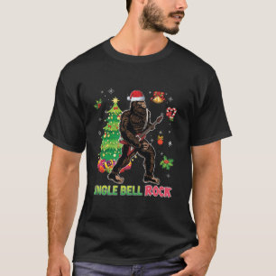 Camiseta Jingle Bell Rock Bigfoot Tocando Papais noeis De V