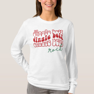 Camiseta Jingle Bell Rock, Retro Engraçado Música de Natal