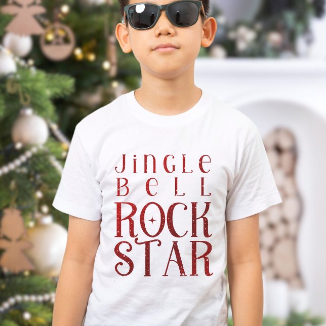 Camiseta Jingle Bell Rock Star, Natal Boys White (Criador carregado)