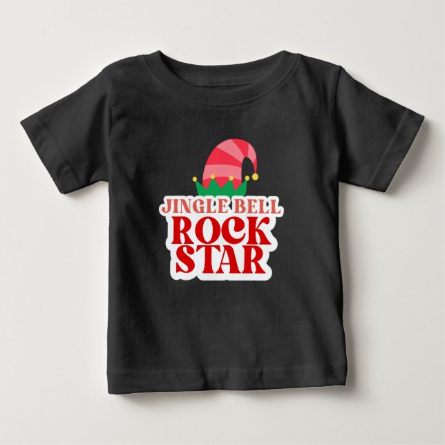 Camiseta Jingle Bell Rock Star, Toddler Natal (Frente)