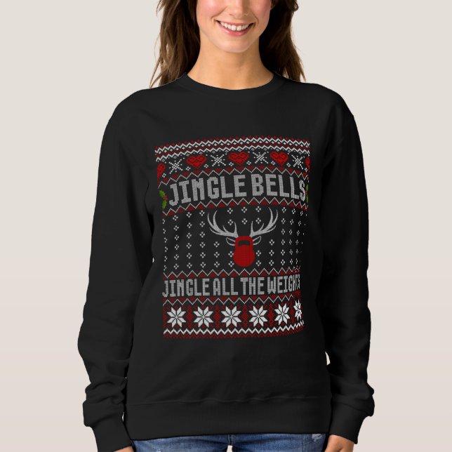 Camiseta Jingle Bells Christmas Fitness Kettle Bell Workout (Frente)