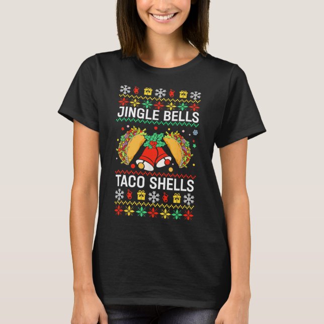 Camiseta Jingle Bells Taco Concha Família Engraçada Ug (Frente)