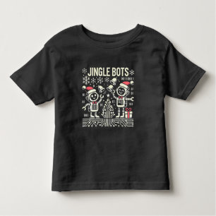 Camiseta Jingle Bots Festivos Holiday Robots com Santa Hats