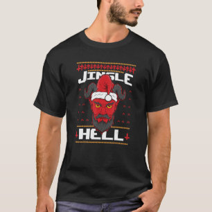 Camiseta Jingle Hell Devil Hail Satã Santa Claus Rock Fan