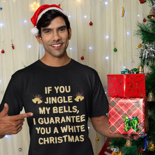 Camiseta Jingle My Bells Para Um Teto De Natal Branco