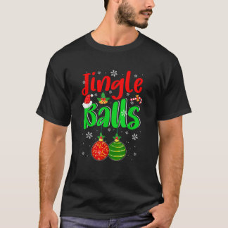 Camiseta Jingle Xmas Bolas Piadas Engraçadas Homens Adultos