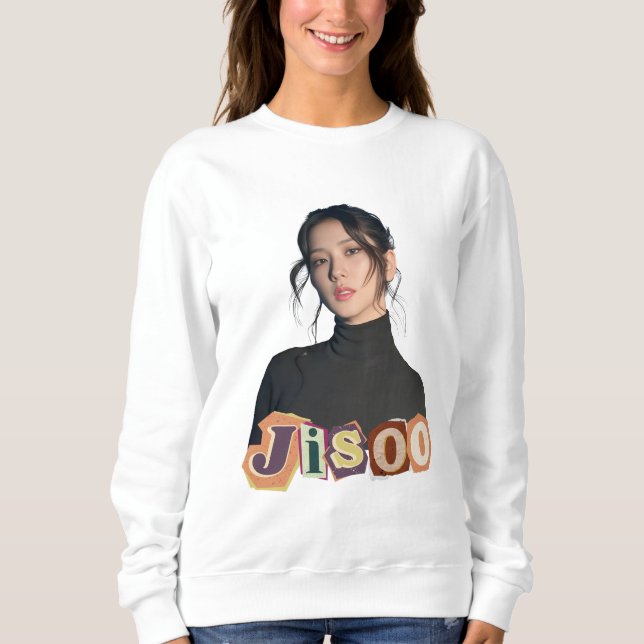Camiseta Jisoo - Beleza Clássica na Arte Monocromática (Frente)