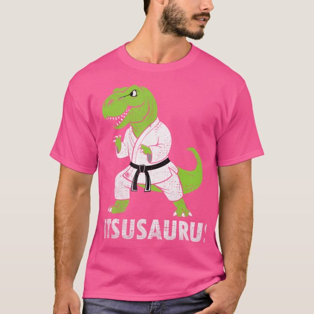 Camiseta Jitsusaurus Funny Bjj Jiu Jitsu Trex Kid (Frente)
