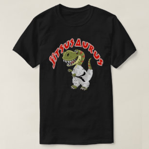 Camiseta Jitsusaurus Funny Jiu Jitsu Trex Black Belt
