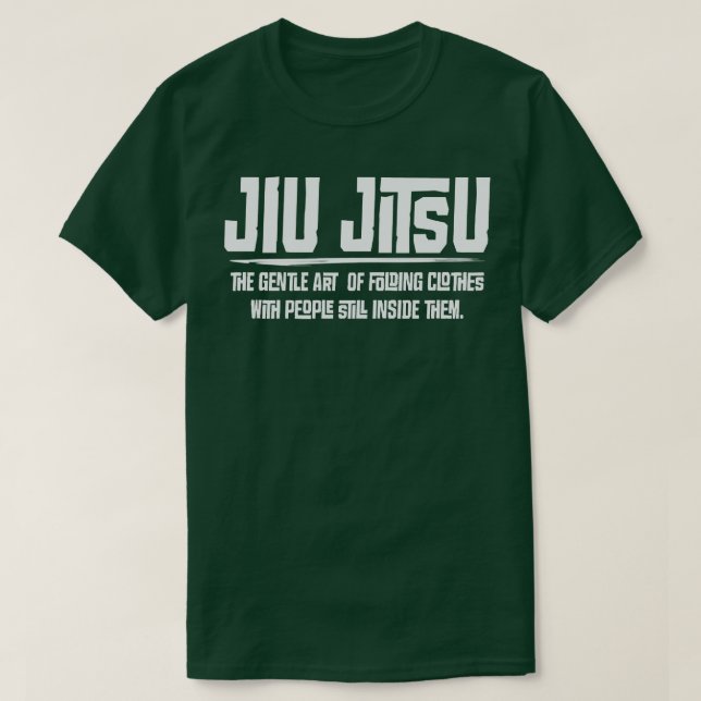 Camiseta Jiu Jitsu, a gentil arte de dobrar roupas 1 (Frente do Design)