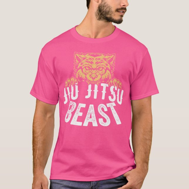 Camiseta Jiu Jitsu Beast Wolf Arte Marcial (Frente)