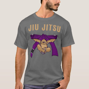 Camiseta Jiu Jitsu BJJ Sloth Jiu Jitsu Belet Roxo com Tex