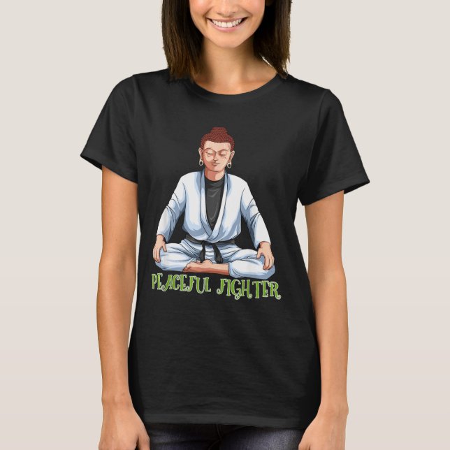 Camiseta Jiu Jitsu Brasileiro e Buda BJJ (Frente)