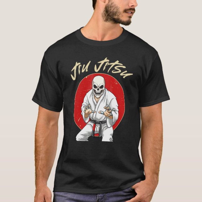 Camiseta Jiu Jitsu Brasileiro E Grappling Bjj Esqueleto   (Frente)