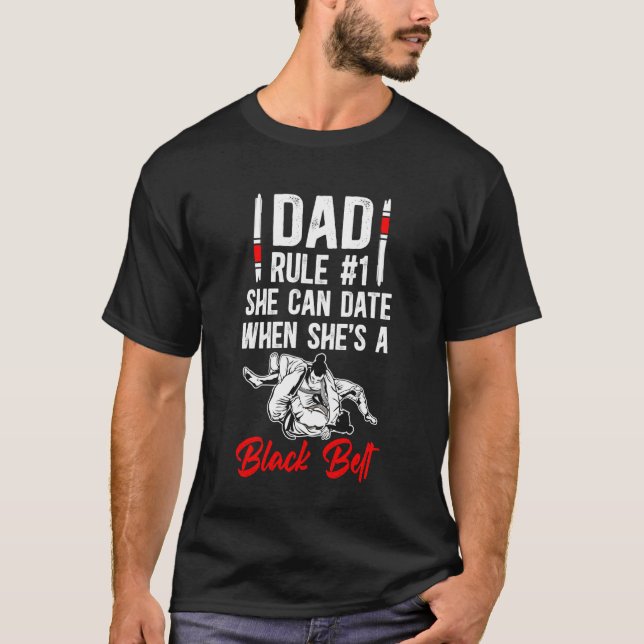 Camiseta Jiu-Jitsu Dad Funny BJJ Father Jiu-Jitsu Fighter D (Frente)