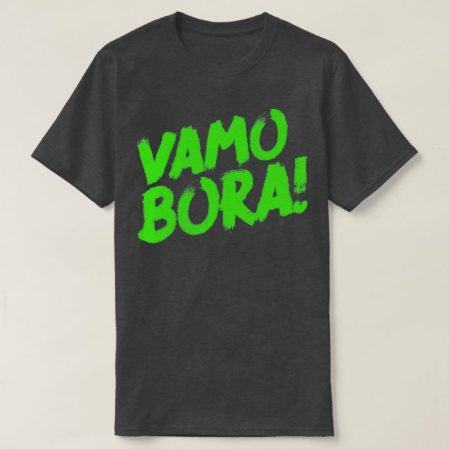 Camiseta Jiu Jitsu Design Vamo Bora Bora Verde Arte Marcial (Frente do Design)