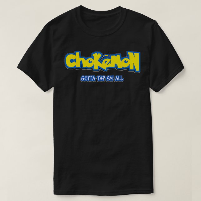 Camiseta Jiu Jitsu é engraçada Chokemon BJJ MMA Jujitsu clá (Frente do Design)