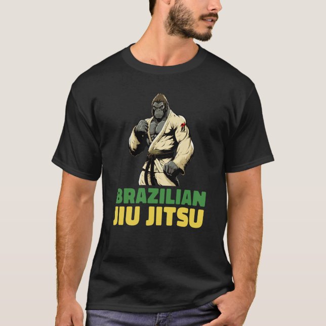 Camiseta Jiu Jitsu e Gorila (Frente)