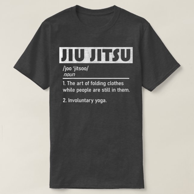 Camiseta Jiu Jitsu Engraçado Definição De Artes Marciais (Frente do Design)
