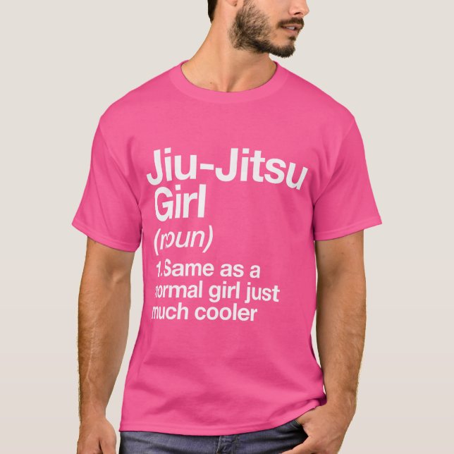Camiseta Jiu-Jitsu Girl Definition Engraçada Esporte Arte M (Frente)