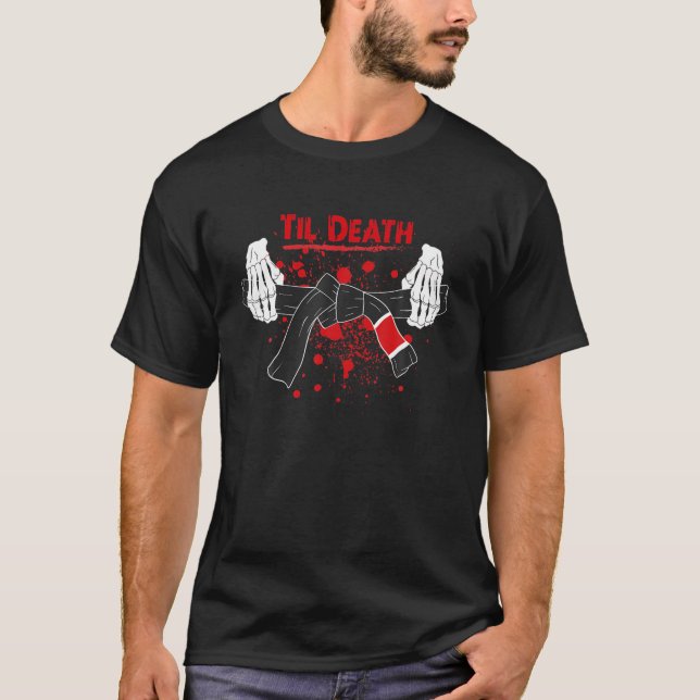 Camiseta Jiu-Jitsu I Treina E vive até BJJ (Frente)