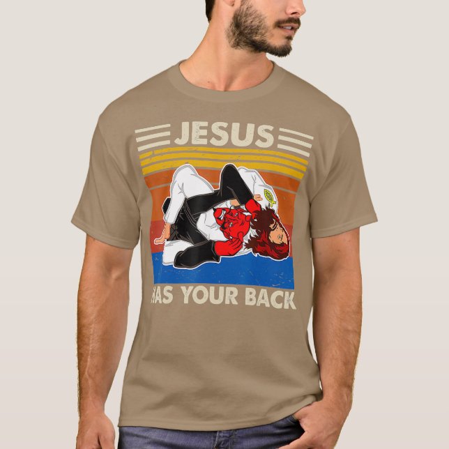 Camiseta Jiu Jitsu Jesus tem as costas de MMA brasileira (Frente)