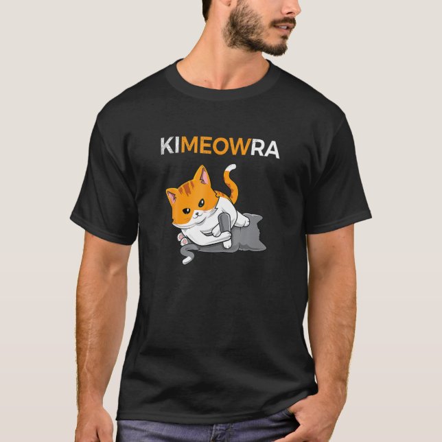 Camiseta Jiu jitsu Kimura Cute Cat Funny BJJ (Frente)