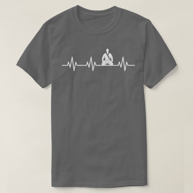 Camiseta Jiu Jitsu Lifeline Heartbeat Love (Frente do Design)